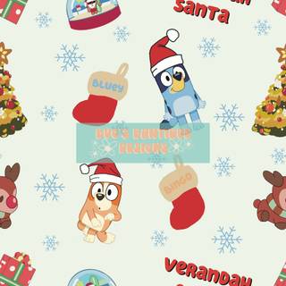 Bluey Christmas wallpaper