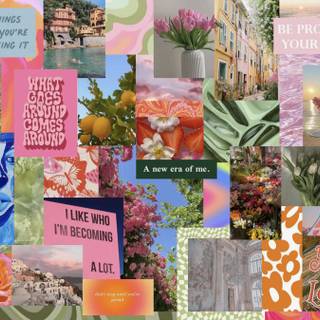 Positive collages wallpaper