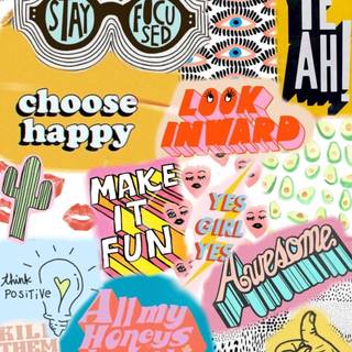 Positive collages wallpaper