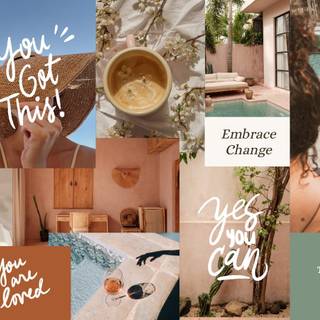 Positive collages wallpaper