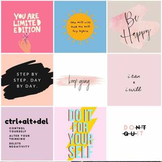 Positive collages wallpaper