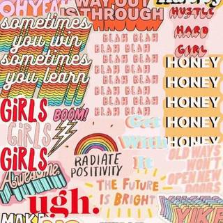 Positive collages wallpaper