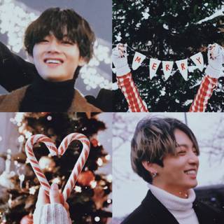 Taekook Christmas wallpaper