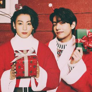 Taekook Christmas wallpaper