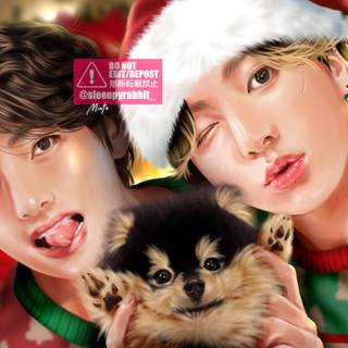 Taekook Christmas wallpaper