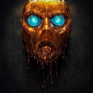 Gold mask wallpaper