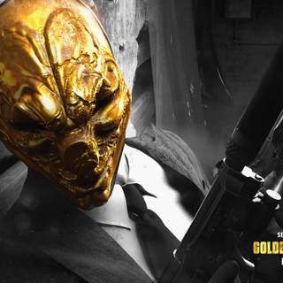 Gold mask wallpaper