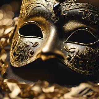 Gold mask wallpaper