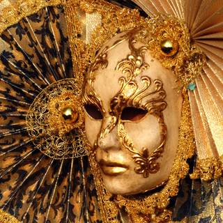 Gold mask wallpaper