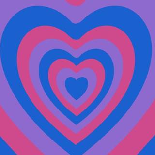 Red and blue hearts wallpaper