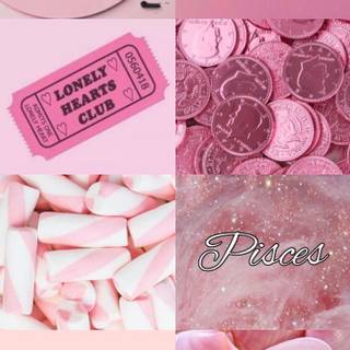 Pisces sign pink wallpaper