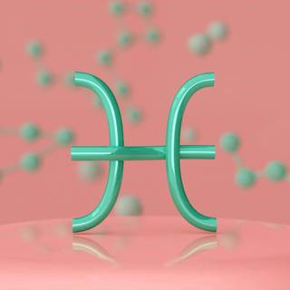 Pisces sign pink wallpaper