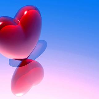 Red and blue hearts wallpaper