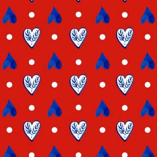 Red and blue hearts wallpaper