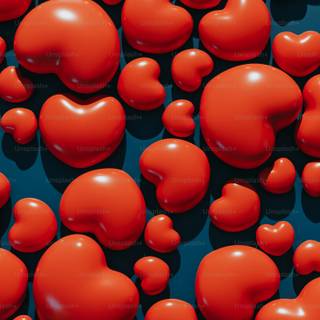 Red and blue hearts wallpaper