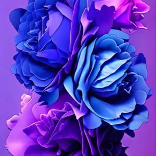 Blue and purple flowers wallpaper