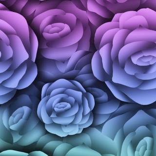 Blue and purple flowers wallpaper