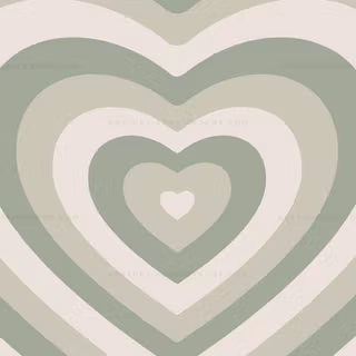Sage green hearts wallpaper