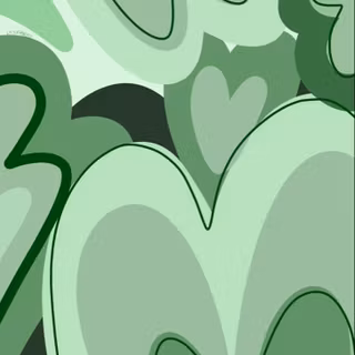 Sage green hearts wallpaper