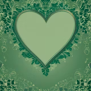 Sage green hearts wallpaper