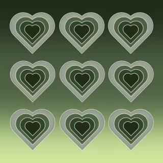 Sage green hearts wallpaper