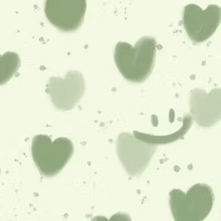 Sage green hearts wallpaper