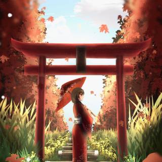 iPhone Torii Gate wallpaper