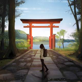 iPhone Torii Gate wallpaper