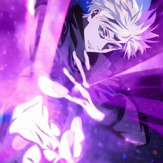 Anime white and purple wallpaper