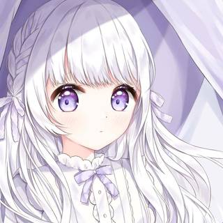 Anime white and purple wallpaper