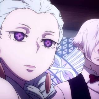 Anime white and purple wallpaper