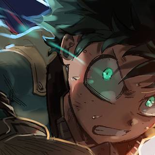 Deku glowing eyes wallpaper
