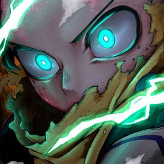 Deku glowing eyes wallpaper