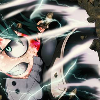 Deku glowing eyes wallpaper