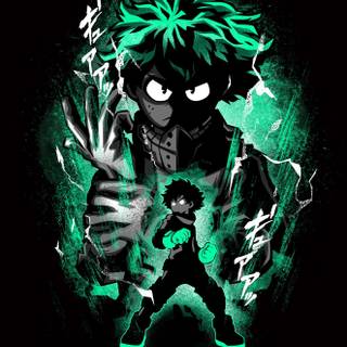 Deku glowing eyes wallpaper