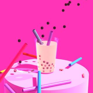 Bubble tea desktop wallpaper
