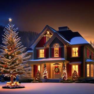 Santa house wallpaper