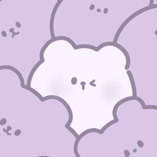 Cute purple bear wallpaper
