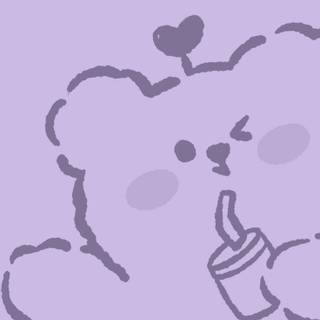 Cute purple bear wallpaper