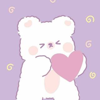 Cute purple bear wallpaper