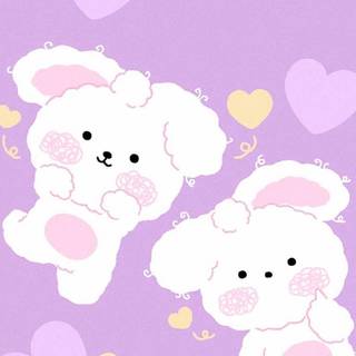 Cute purple bear wallpaper