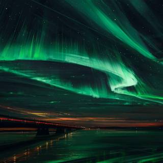 Green aurora wallpaper