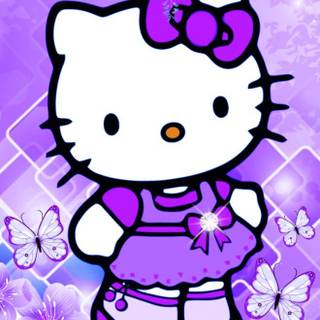 Purple kitten wallpaper