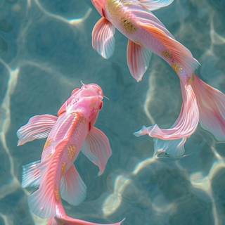Pink fish wallpaper