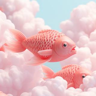 Pink fish wallpaper