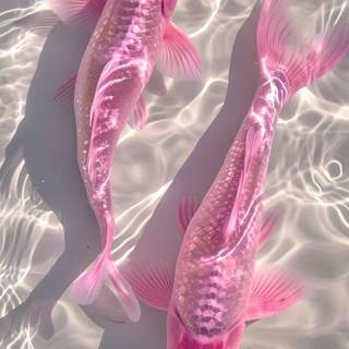 Pink fish wallpaper