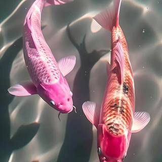 Pink fish wallpaper