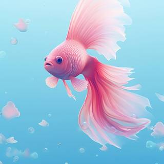 Pink fish wallpaper