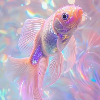 Pink fish wallpaper