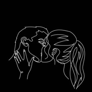 Aesthetic kiss wallpaper